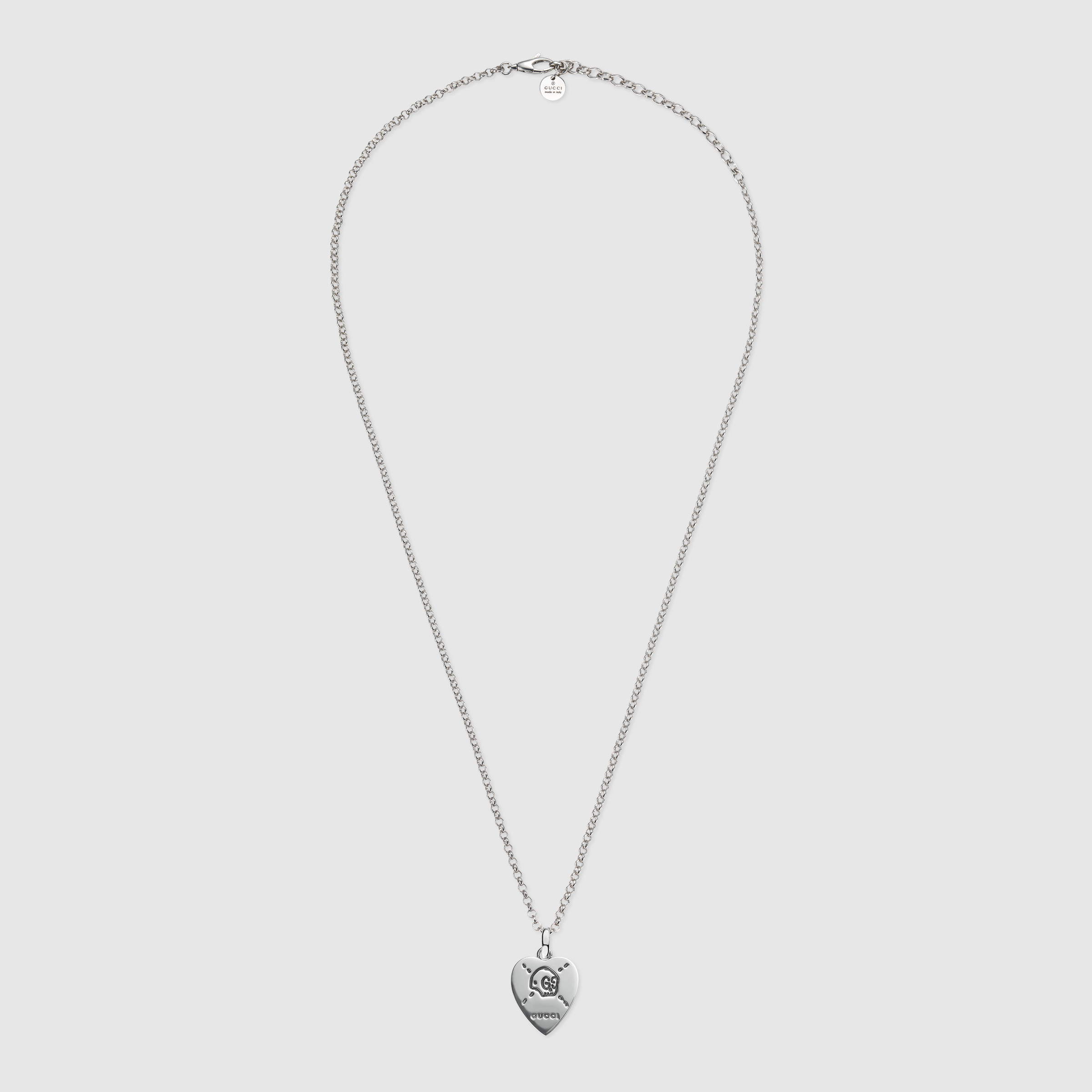 Gucci Ghost Necklace In Silver In Metallic | Lyst